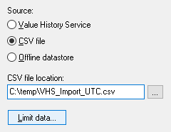 CSV source options